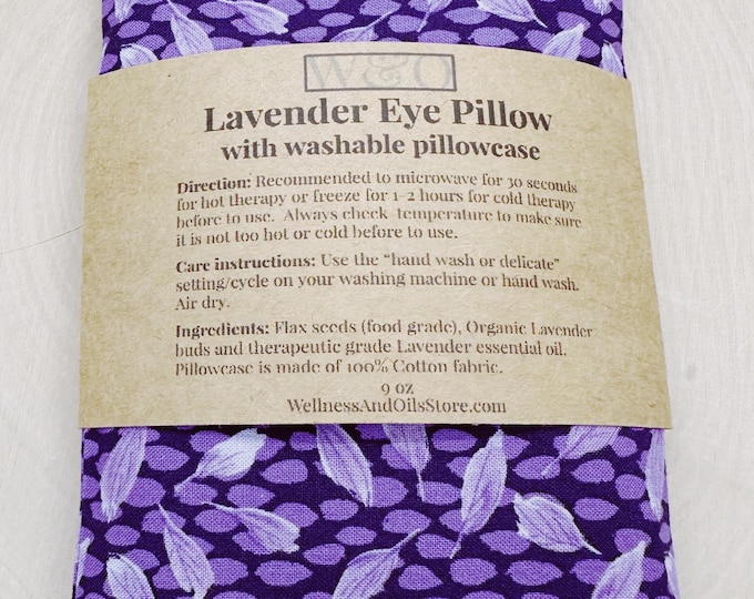 Handmade Lavender Eye Pillow: Weighted Cotton, Headache & Stress Relief