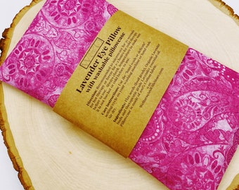 Almofada de Olhos de Lavanda: Semente de Linho Pesada, Capa de Algodão Lavável