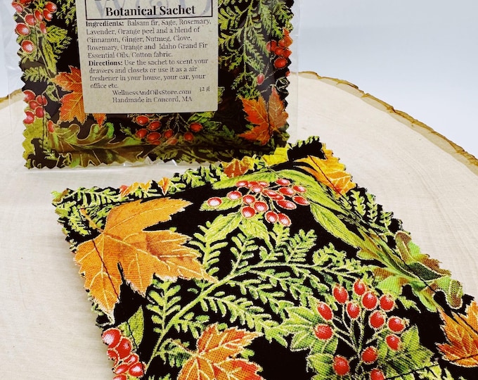 Autumn Aromatherapy Sachet with Botanical and Essential oils