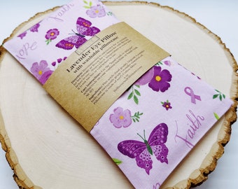 Almohada de lavanda para ojos hecha a mano: aromaterapia con peso y alivio del dolor de cabeza