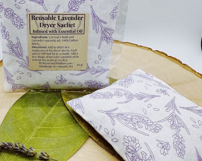 Lavender Dryer Sachet: Reusable Cotton Bag, Eco-Friendly Aromatherapy