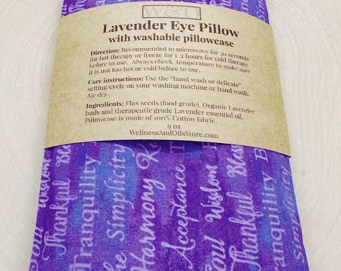 Handmade Lavender Eye Pillow: Weighted Cotton, Headache & Stress Relief