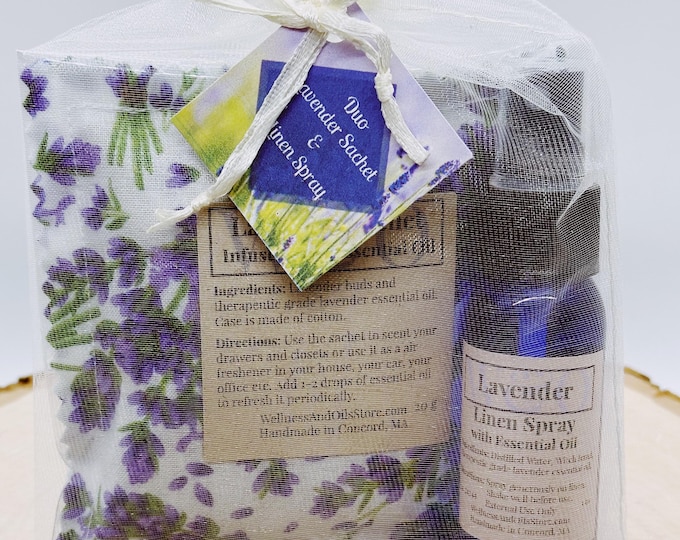 Gift Set with Essential Oil Products, Sachets and Linen Spray