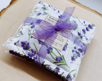 Conjunto de sachês de lavanda para presente: com infusão de óleo essencial, estojo de algodão.