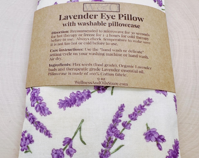 Handmade Lavender Eye Pillow: Weighted Aromatherapy, Washable Cover