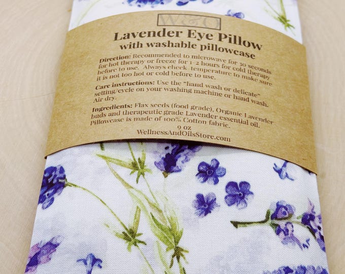 Handmade Lavender Eye Pillow: Weighted Cotton, Headache & Stress Relief