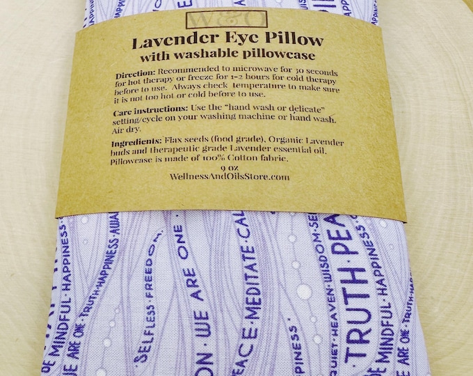 Handmade Lavender Eye Pillow: Weighted Cotton, Headache & Stress Relief, Be Mindful Lavender