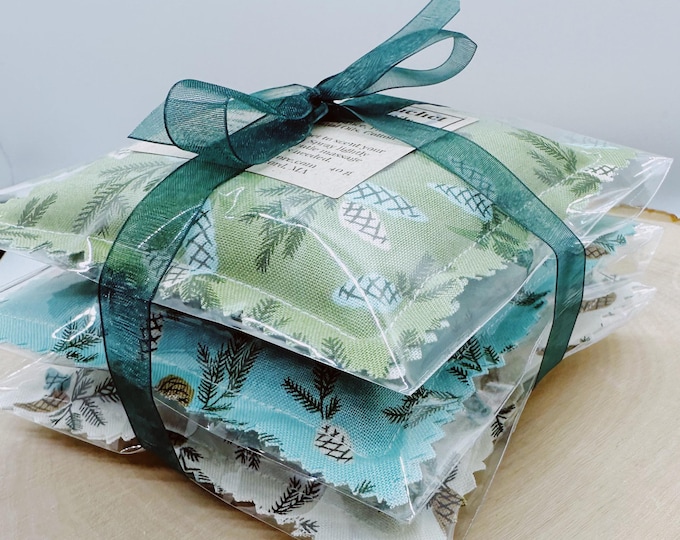 Balsam Fir Sachet Set: Essential Oils, Natural Freshener