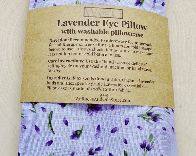 Handmade Lavender Eye Pillow: Weighted Cotton, Headache & Stress Relief
