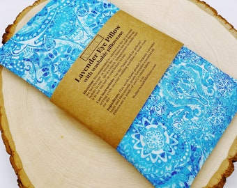 Almofada de Olhos de Lavanda: Semente de Linho Pesada, Capa de Algodão Lavável