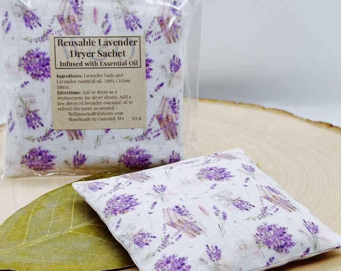 Lavender Dryer Sachet: Reusable Aromatherapy Bag, Eco-Friendly Laundry