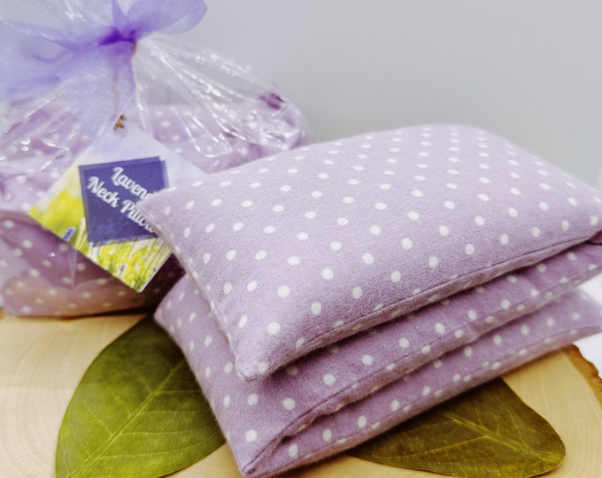 Lavender Neck Wrap Hot and Cold Therapy Lavender Polka Dots