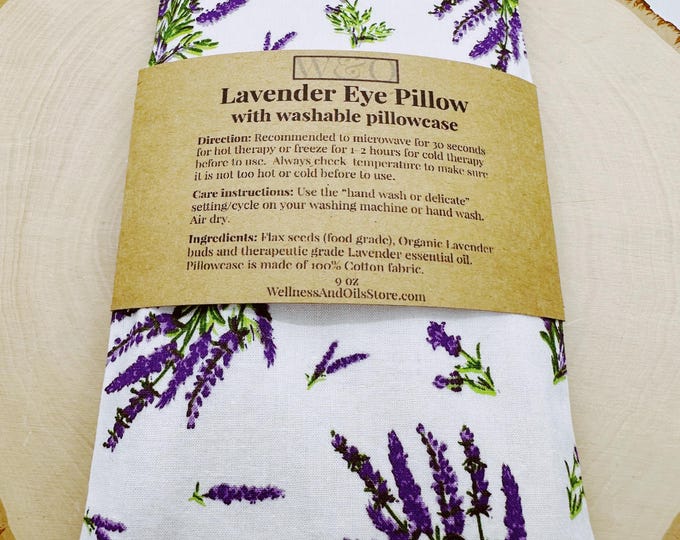 Handmade Lavender Eye Pillow: Weighted Cotton, Headache & Stress Relief