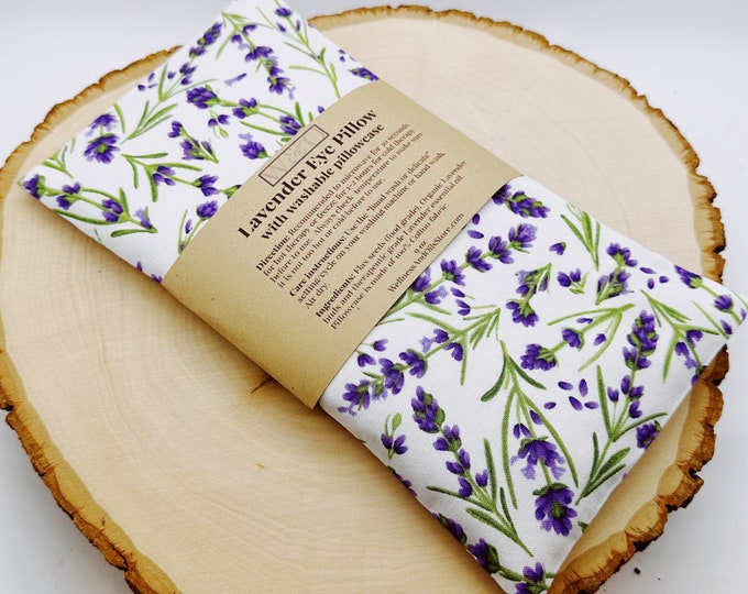 Handmade Lavender Eye Pillow: Weighted Cotton, Headache & Stress Relief