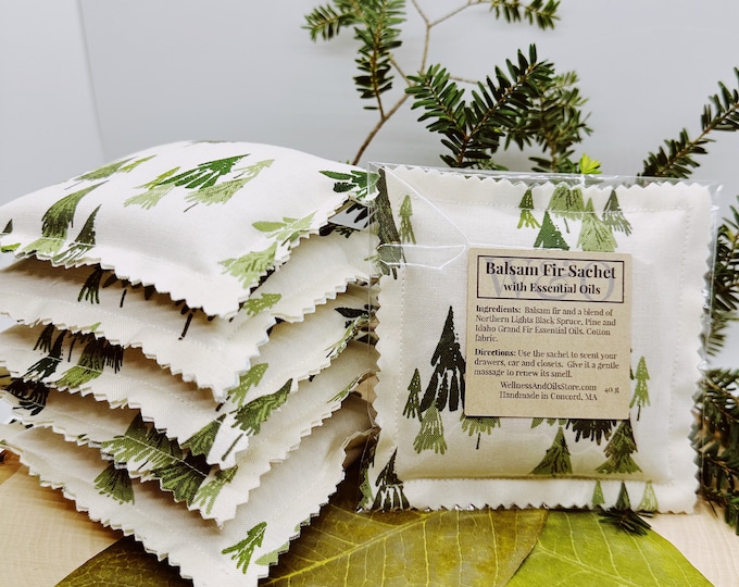 Balsam Fir Sachet – Forest Aromatherapy Pillow with Pine & Spruce Essential Oils