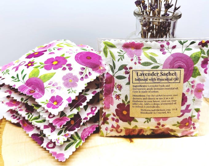 Handmade HanEssential Oil Infused Lavender Sachet Drawer Freshener Aromatherapy Gift Hope
