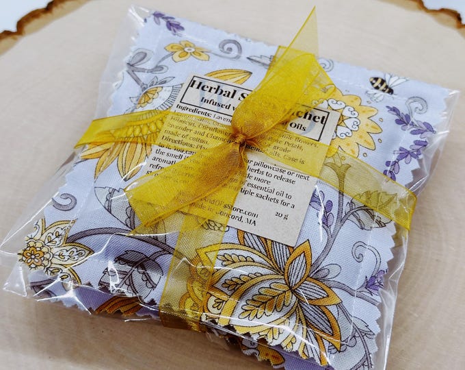 Handmade Sleep Sachet Gift Set: Herbal Aromatherapy