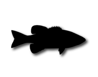 Smallmouth Bass Silhouette Decal 12"