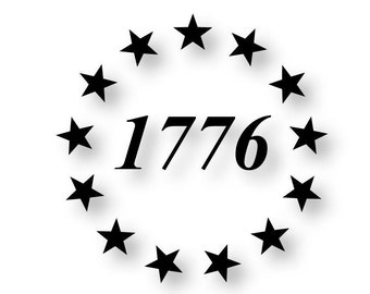 1776 Stars, Liberty, Patriotic Vinyl Cut Decal