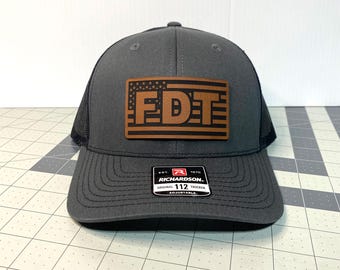FDT - F*ck Donald Trump, leather Patch Hat,Richardson hat