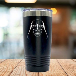 Darth V Tumbler, Laser Engraved, Polar Camel 20oz, Slider Lid