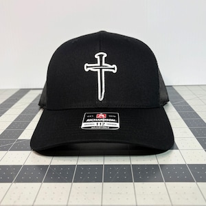 3 Nails Cross Christian Trucker Hat