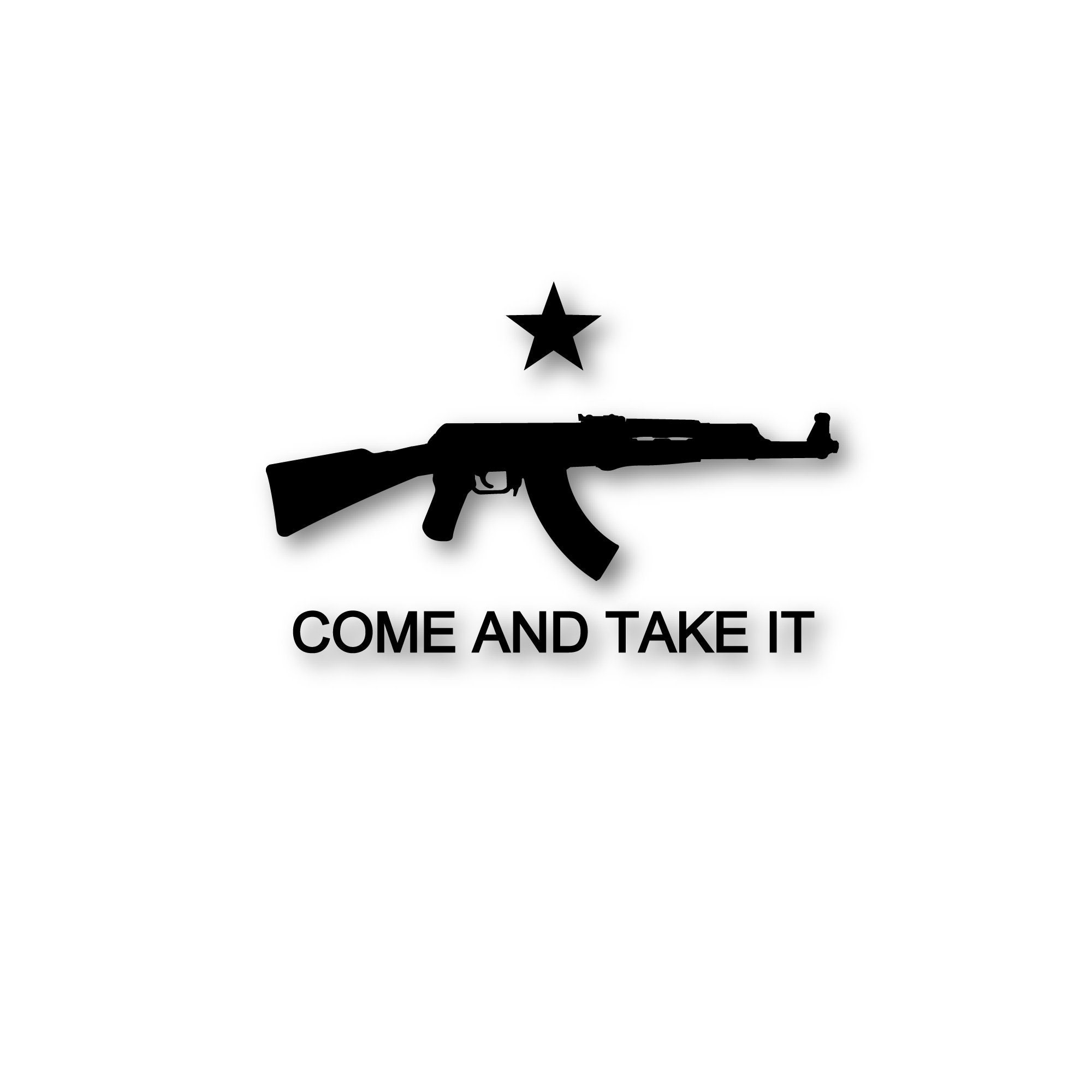CMI Come And Take It Texas Decal Sticker - 7.5x5.9 Inches, Black Premium Vinyl, Made In USA, Easy Apply - View #7