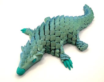 Articulated Pangolin Fidget Toy, 10 Inch Scale Armor Stress Relief