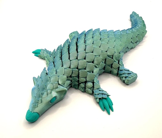 Articulated Pangolin Fidget Toy, 10 Inch Scale Armor Stress Relief