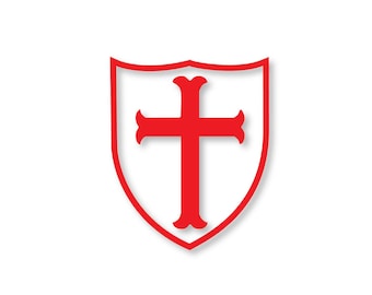 Knights Templar Shield Vinyl Cut Decal
