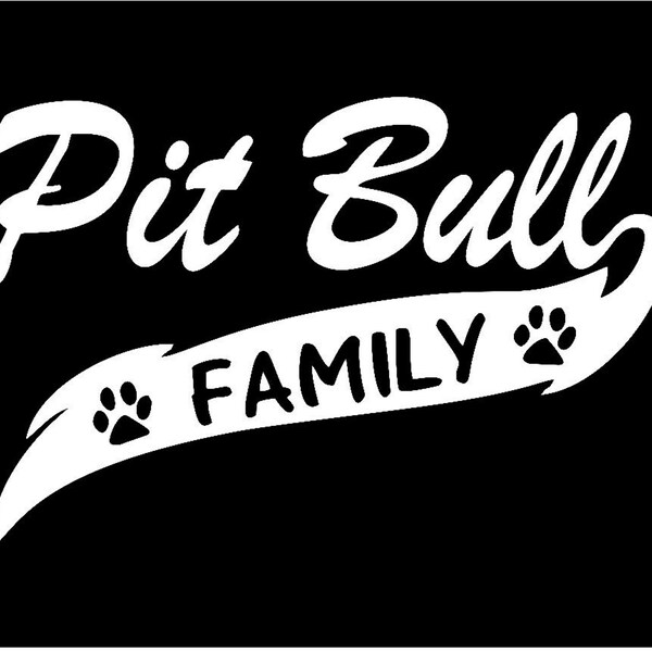 Pit Bull Family! Pitty Decal, Sticker, Decal, Dog, Canine, Bully, Rescue, Pit Bull Rescue,  Animal Lover, Dog Rescue, Pit Bull Merch