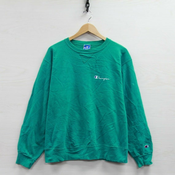 Vintage Champion Sweatshirt Crewneck XL Green Teal