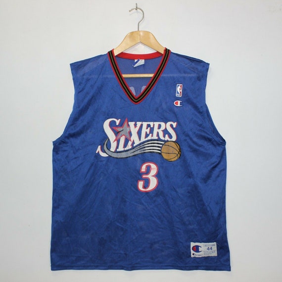 allen iverson jersey 76ers blue