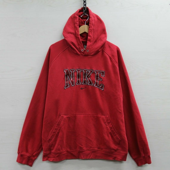 Nike Sweatshirt Hoodie Size XL Red Embroidered Spe