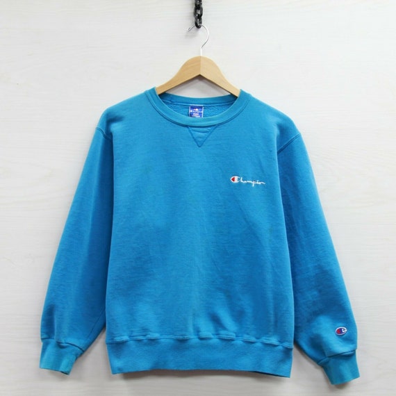 Vintage Champion Sweatshirt Crewneck Large Teal Bl