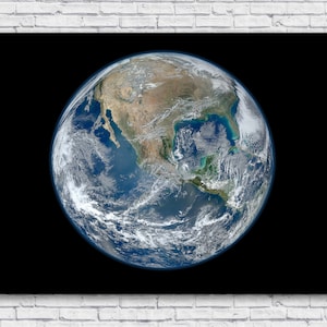 LARGE Earth Poster, NASA Earth Planet Poster, NASA Earth Planet Print, Wall Art Decor, Canvas, Vinyl Wall Decal, Photo Picture Print