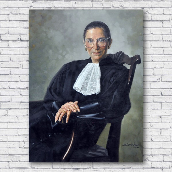 Ruth Bader Ginsburg Supreme Court Justice Painting Poster Print, The Notorious RBG, Young, Educational