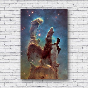 LARGE Pillars of Creation Poster, NASA Poster, Hubble Telescope Pictures Images Photos Print, Wall Art Decor,