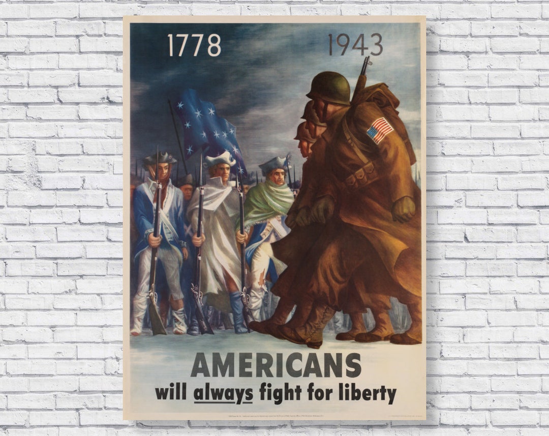 アメリカ人は常に自由のために戦う ヴィンテージ第二次世界大戦