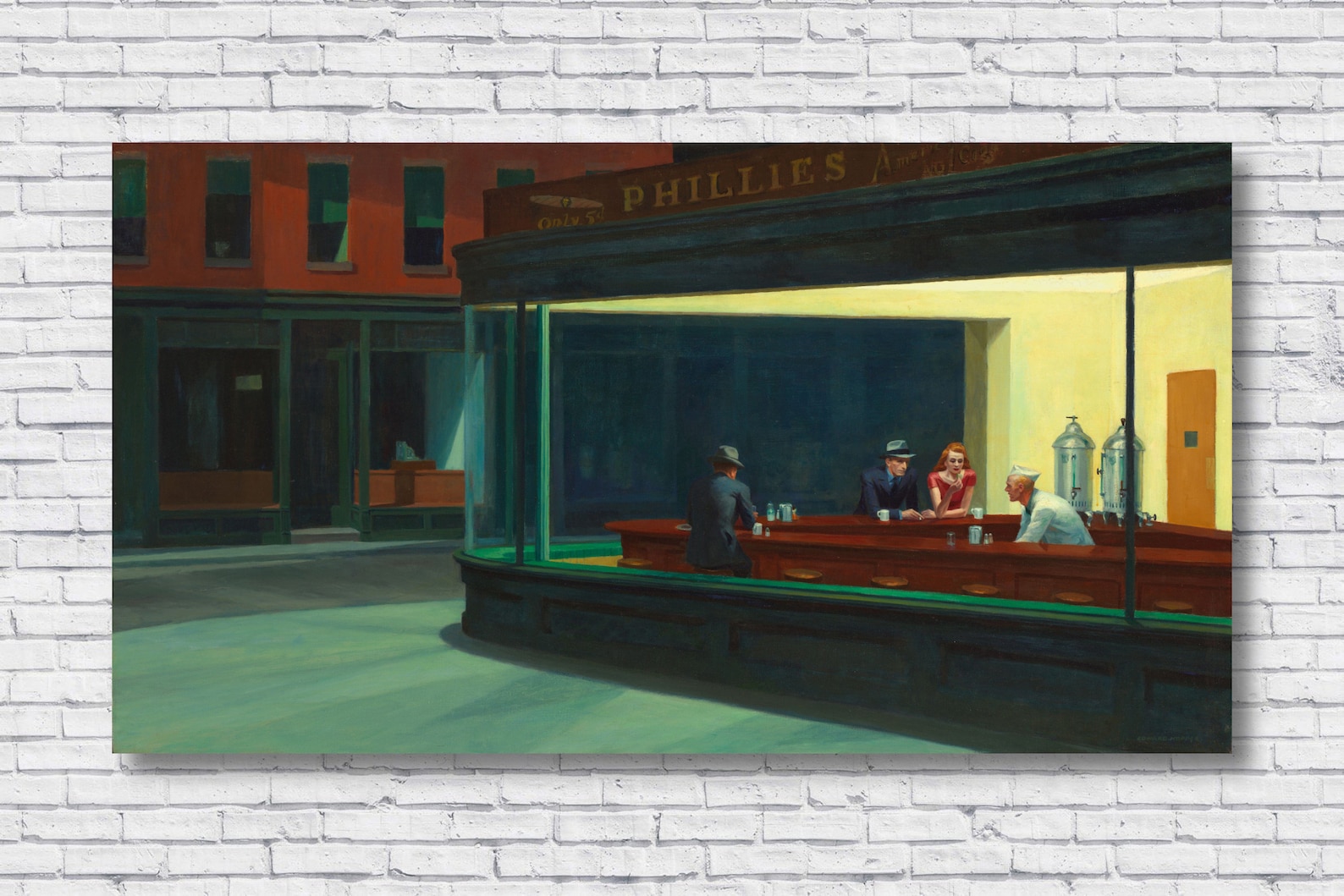 LARGE Nighthawks by Edward Hopper 1942 Painting Poster Print Etsy