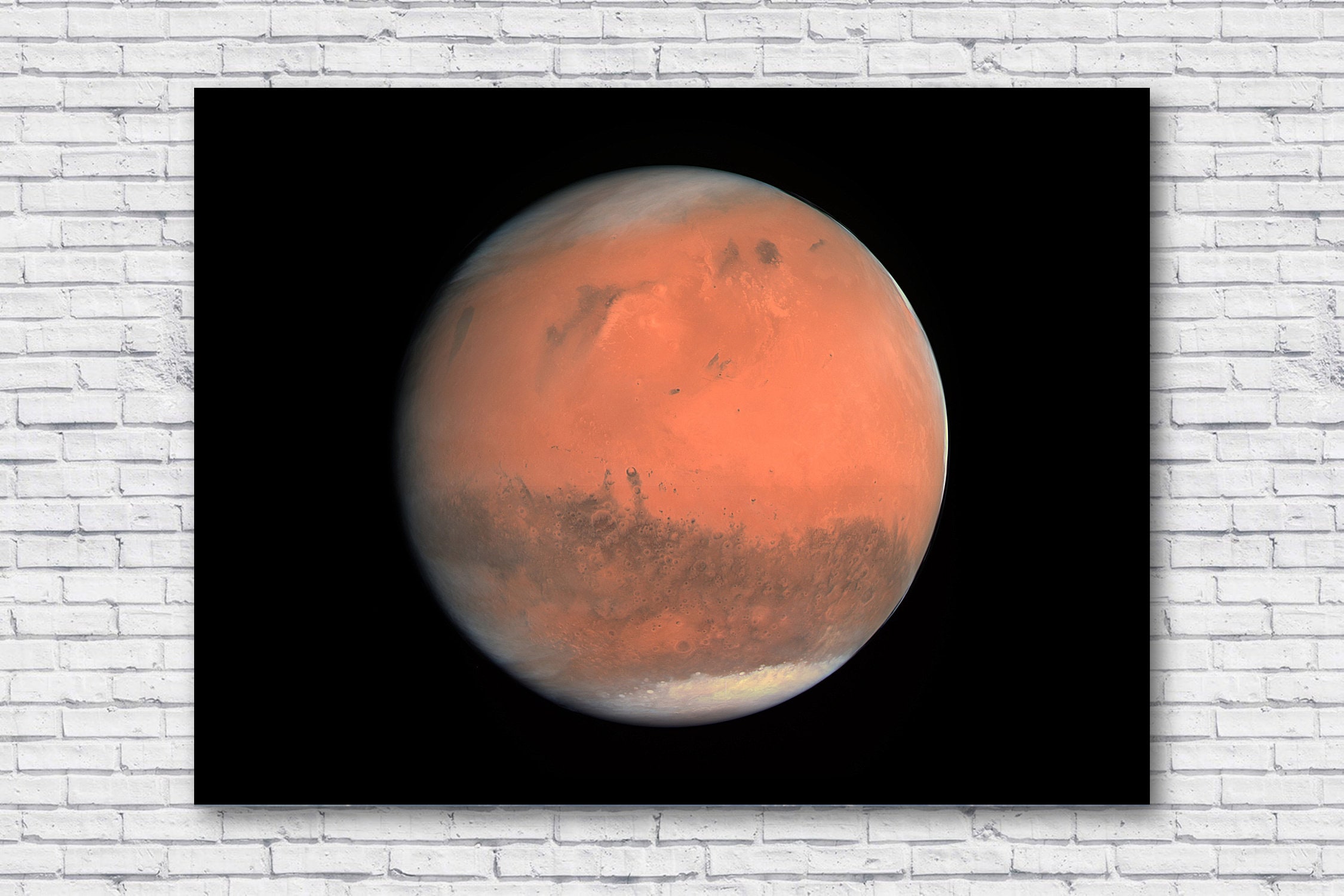 Mars Poster, True Color Full Poster of Mars, the Red ESA NASA