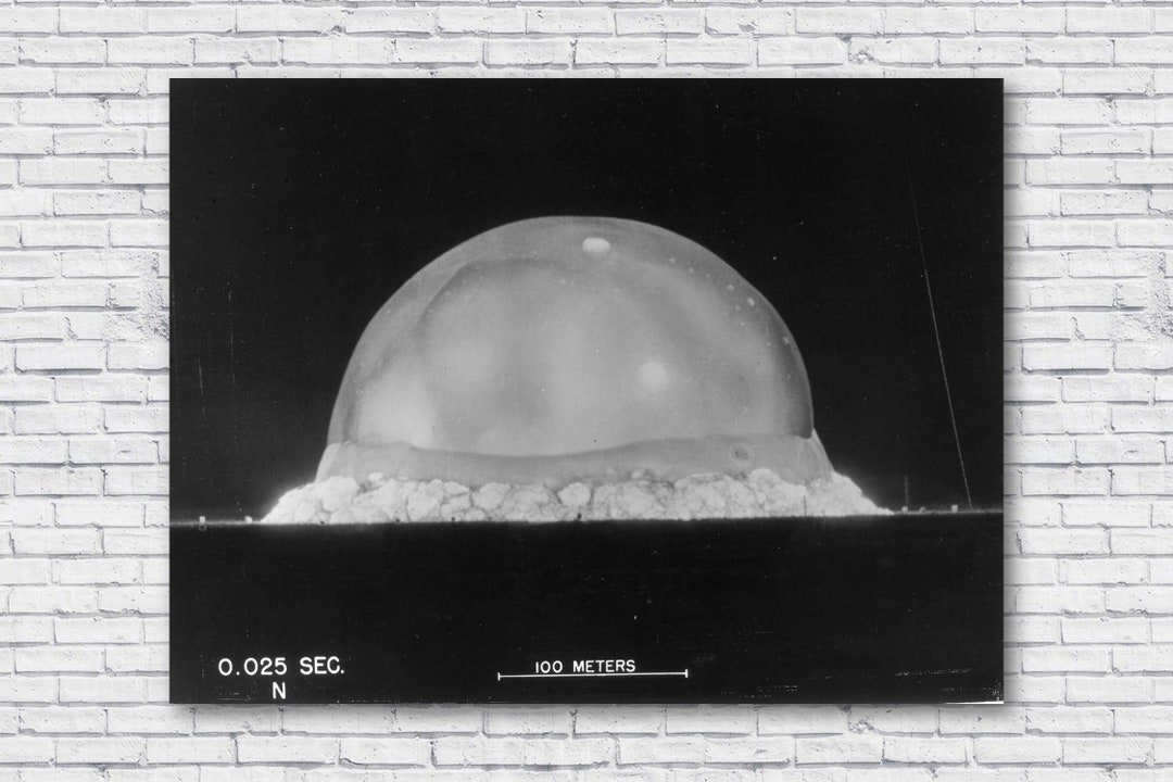 Trinity Test Design Trinity Test Poster, Atomic Bomb, First Nuclear Explosion Print ...