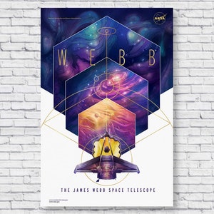 James Webb Space Telescope Poster Print, Educational Science NASA Wall Art Home School Classroom Decor, Outer Space Hubble Images Scientific