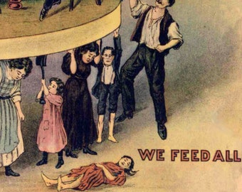 1911年の資本主義システムのピラミッドポスター、反資本主義共産主義
