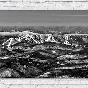 Killington Mountain Resort Black and White Photo Poster