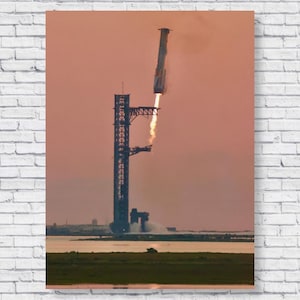 Pôster fotográfico de captura de nave estelar, lançamento de foguete do voo 5, viagem espacial, espaço sideral, arte educacional de parede, decoração para casa