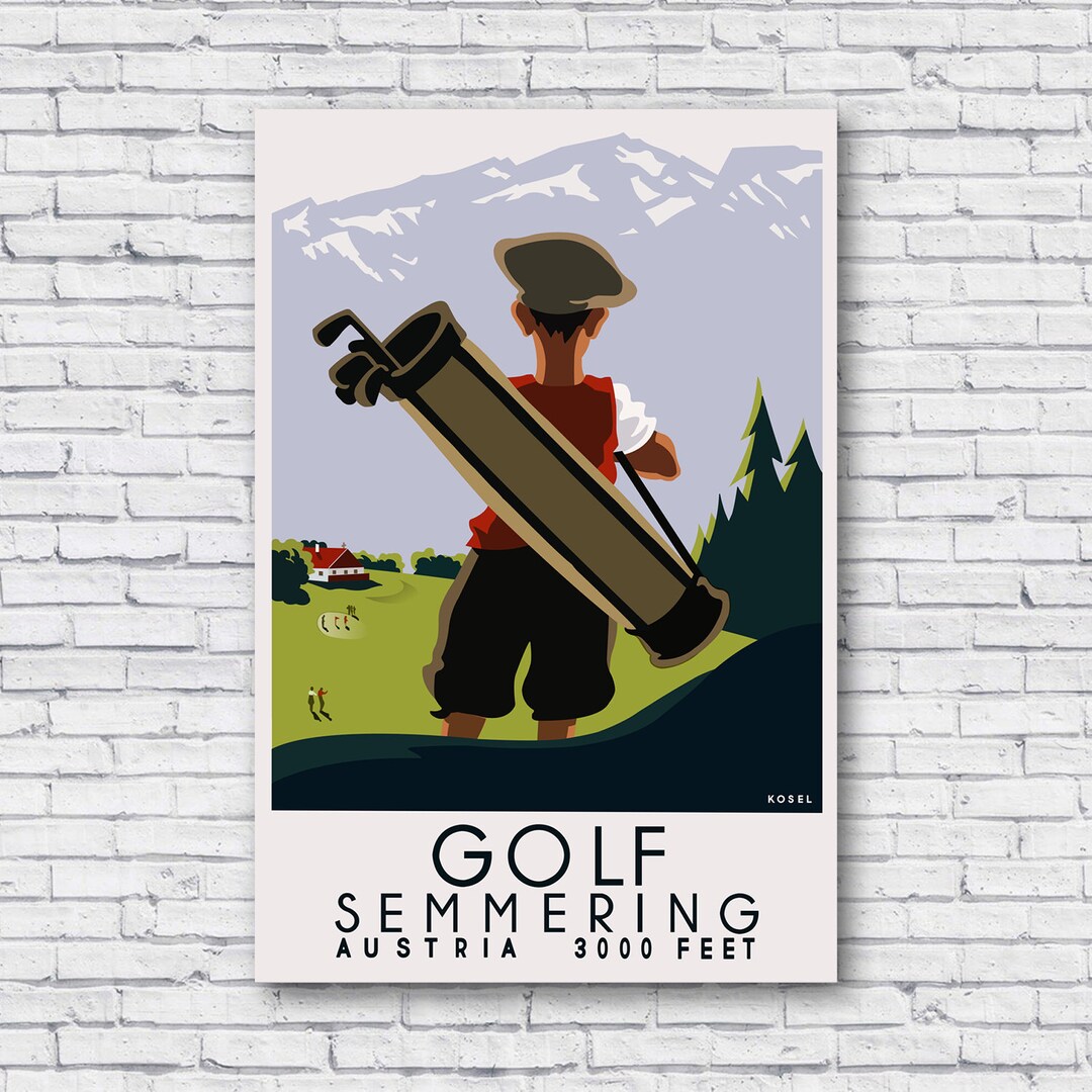 Vintage Golf Ad Semmering Austria 3000 Feet 1925 Vintage Retro
