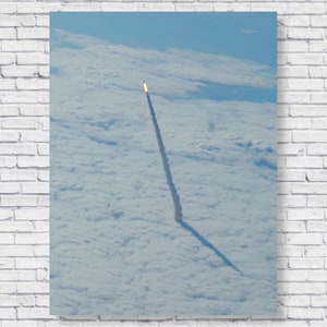 Affiche de lancement de la navette spatiale, Art de la navette spatiale, impression de la navette spatiale, affiche de la navette spatiale de la NASA, photo Image Wall Art Outer Space Decor