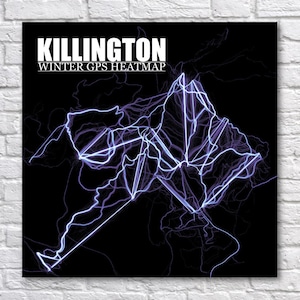 Killington Resort GPS Ski Map, Killington Vermont, Ski Vermont, Killington Trail Map, Killington Ski Resort Print, Vermont Art, Vermont Gift