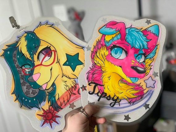 pix Fursona Badge etsy